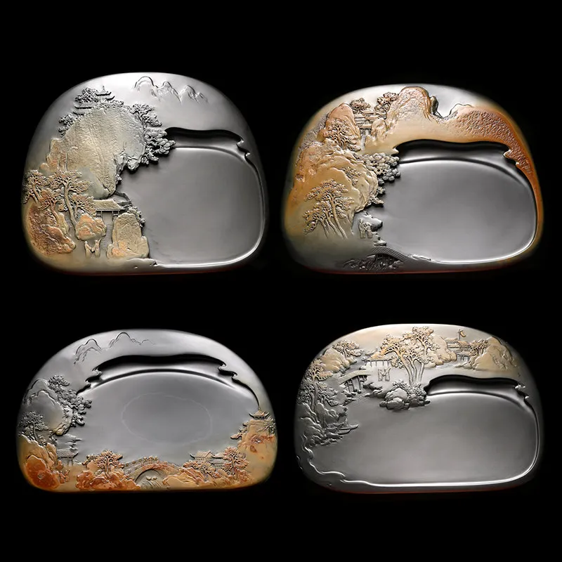 

Laokeng halo inkstone seed material high-end study gift