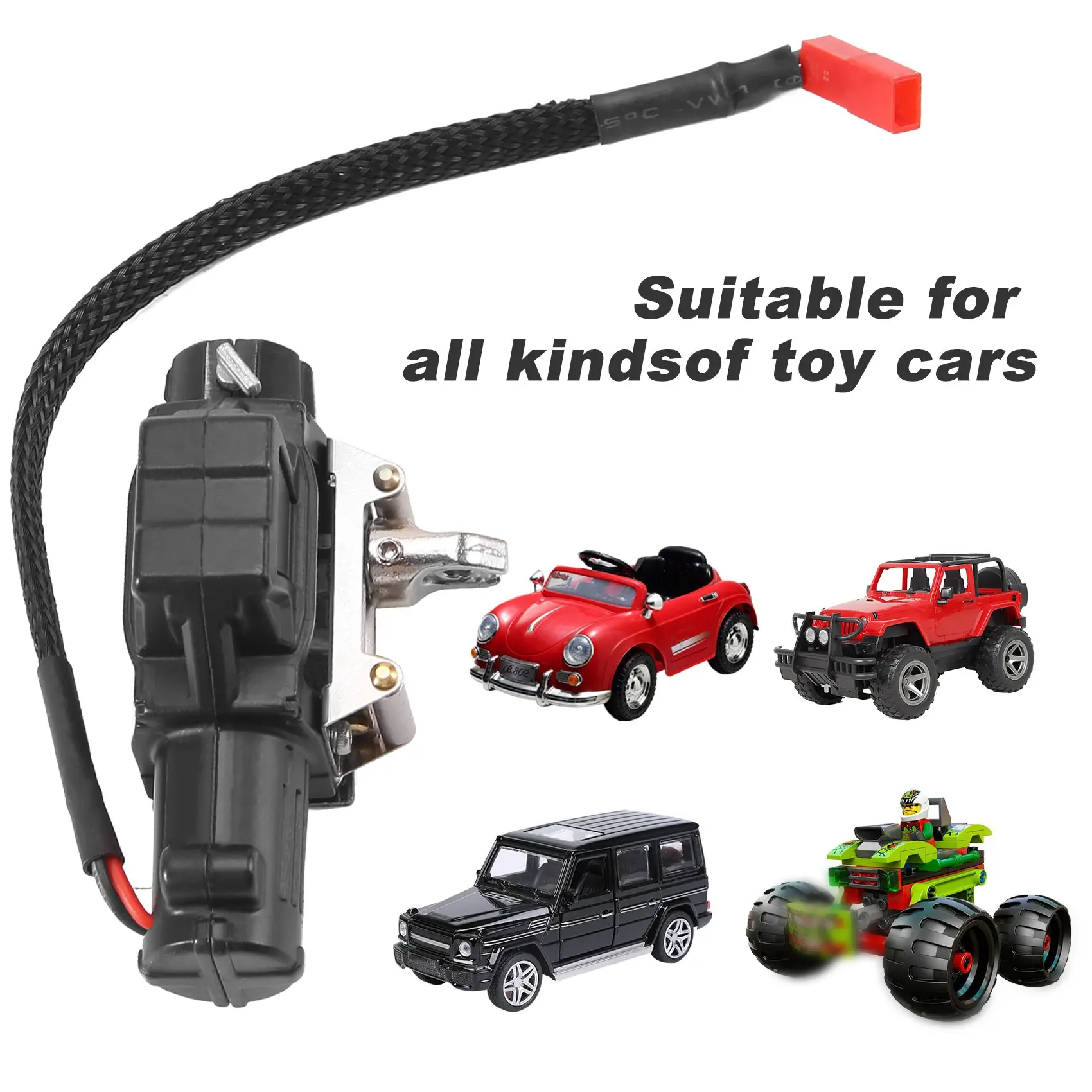 A48U Metal Steel Wire Automatic Simulated Winch for 1/10 RC Crawler Car Axial SCX10 90046 Traxxas TRX4 D90 Redcat,Black