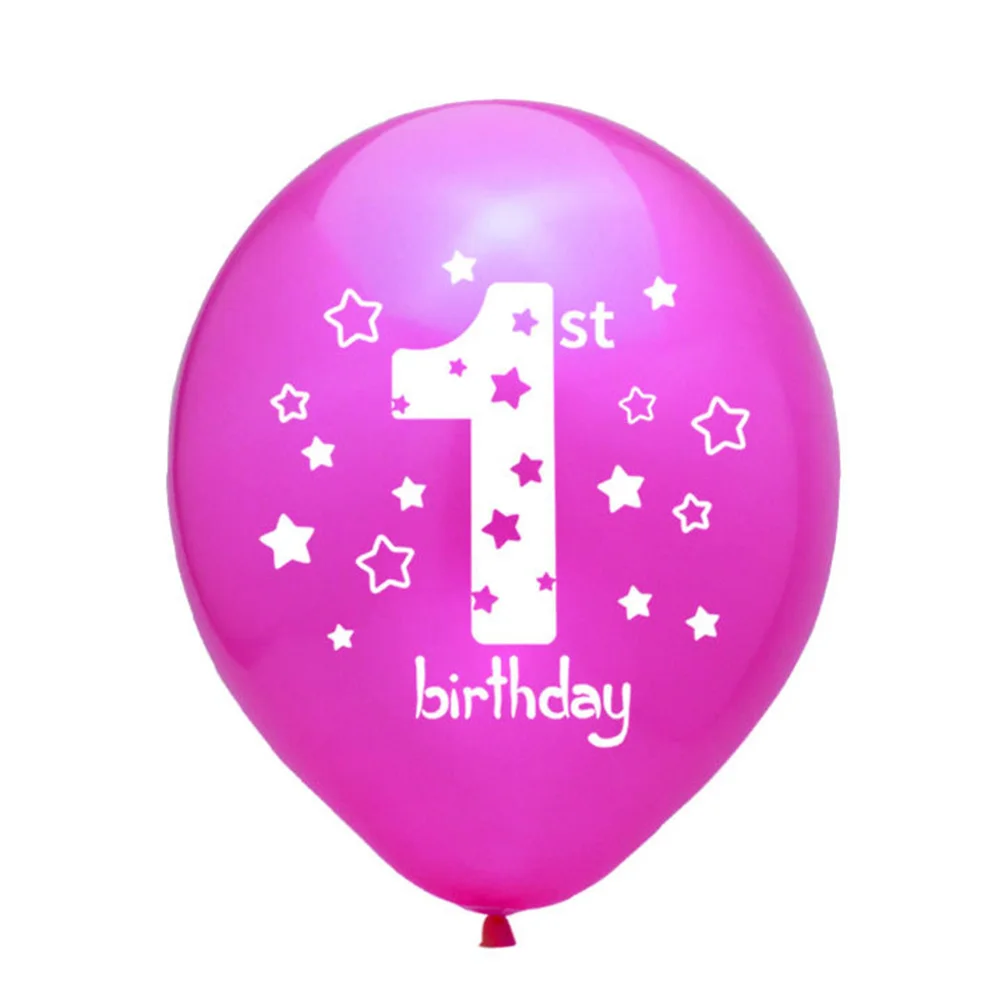 

15Pcs Decorative Balloons Set Pink Inches Baby Birthday Party Shower Birthday Balloons Sets Photo Props