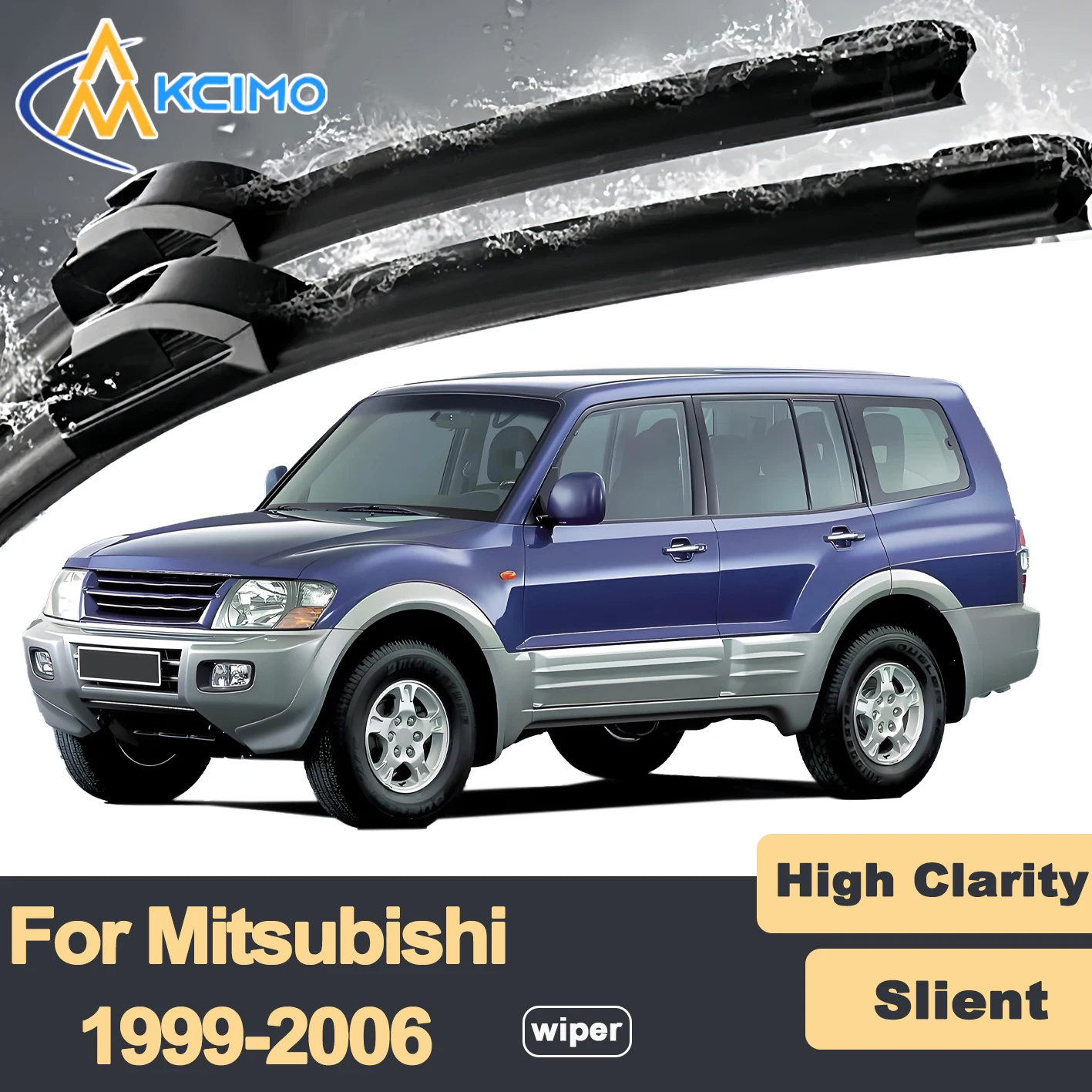 

Premium Rubber Durable Silent Windshield Wiper Blades 2pcs for Mitsubishi Pajero V60 V70 NM NP 1999-2006 Montero Shogun
