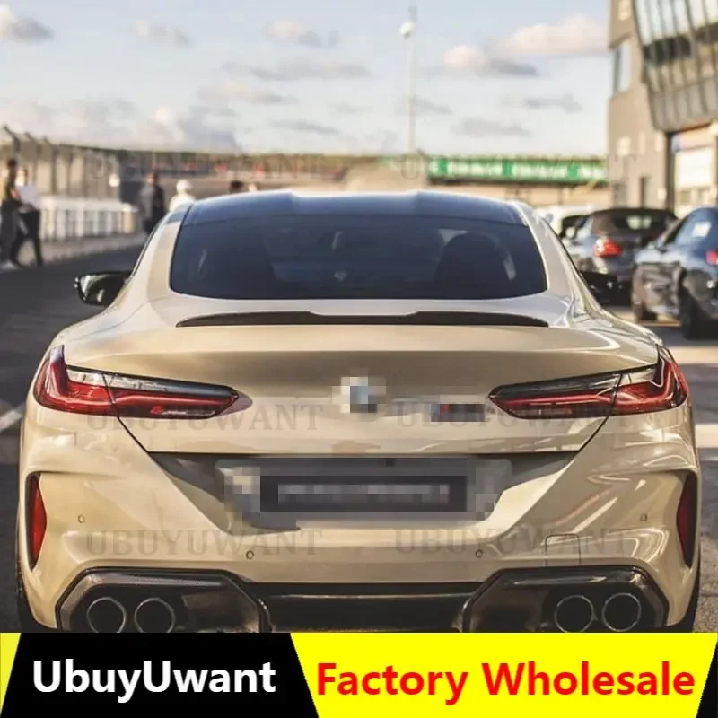 Heißer Verkauf für BMW 8er G14 G15 G16 840i 2020 Carbon Gummi Spoiler Heck Kofferraum Kofferraum Flügel Dekoration Auto Styling