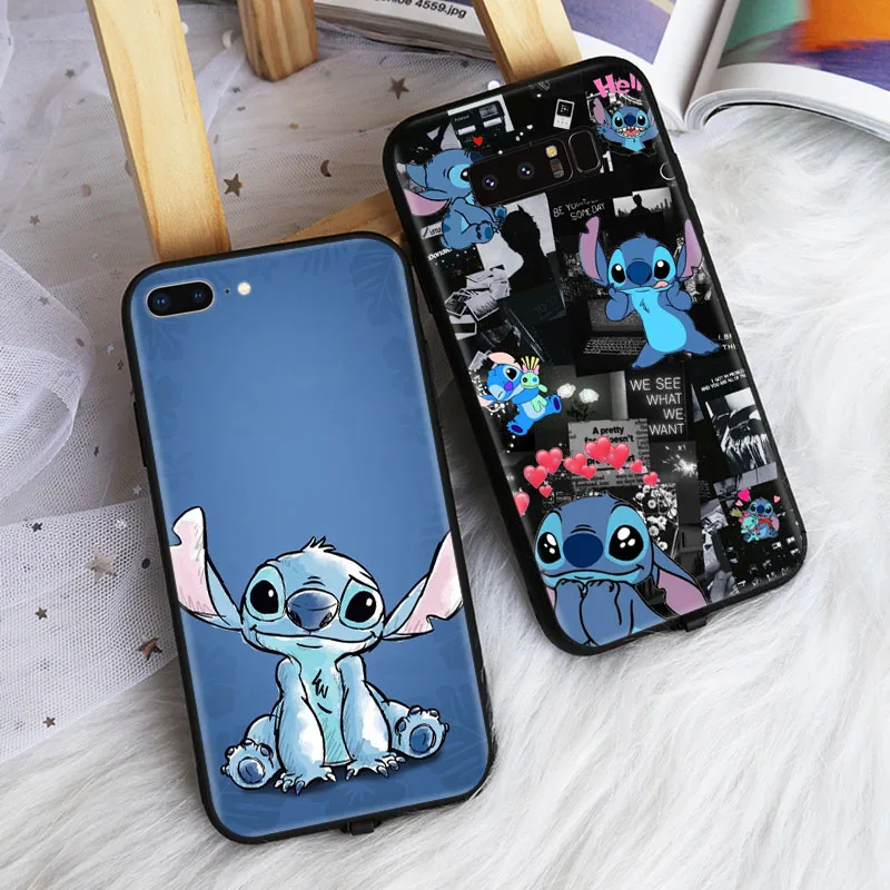 Black Case for Huawei Y7A Y8P Y8S Y9A Y9S Y5P Y6 Y6P Y6S Y7 Y9 Prime 2019 2018 Cover Z-63 Lilo & Stitch