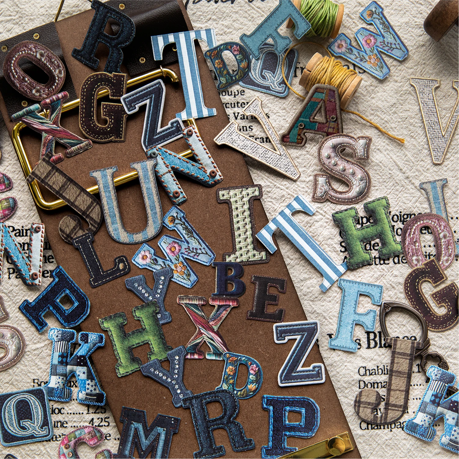 6 Style 52pcs Retro English Letter Sticker Creative Decoration DIY Junk Journal Scrapbooking Material Planner Aesthetic Supplies