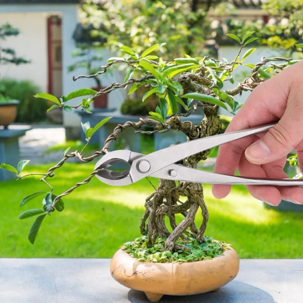 Professional Stainless Steel Branch Cutter Ergonomic Handle Round Edge Concave Cutter Multifunctional Siliver Pruning Shears