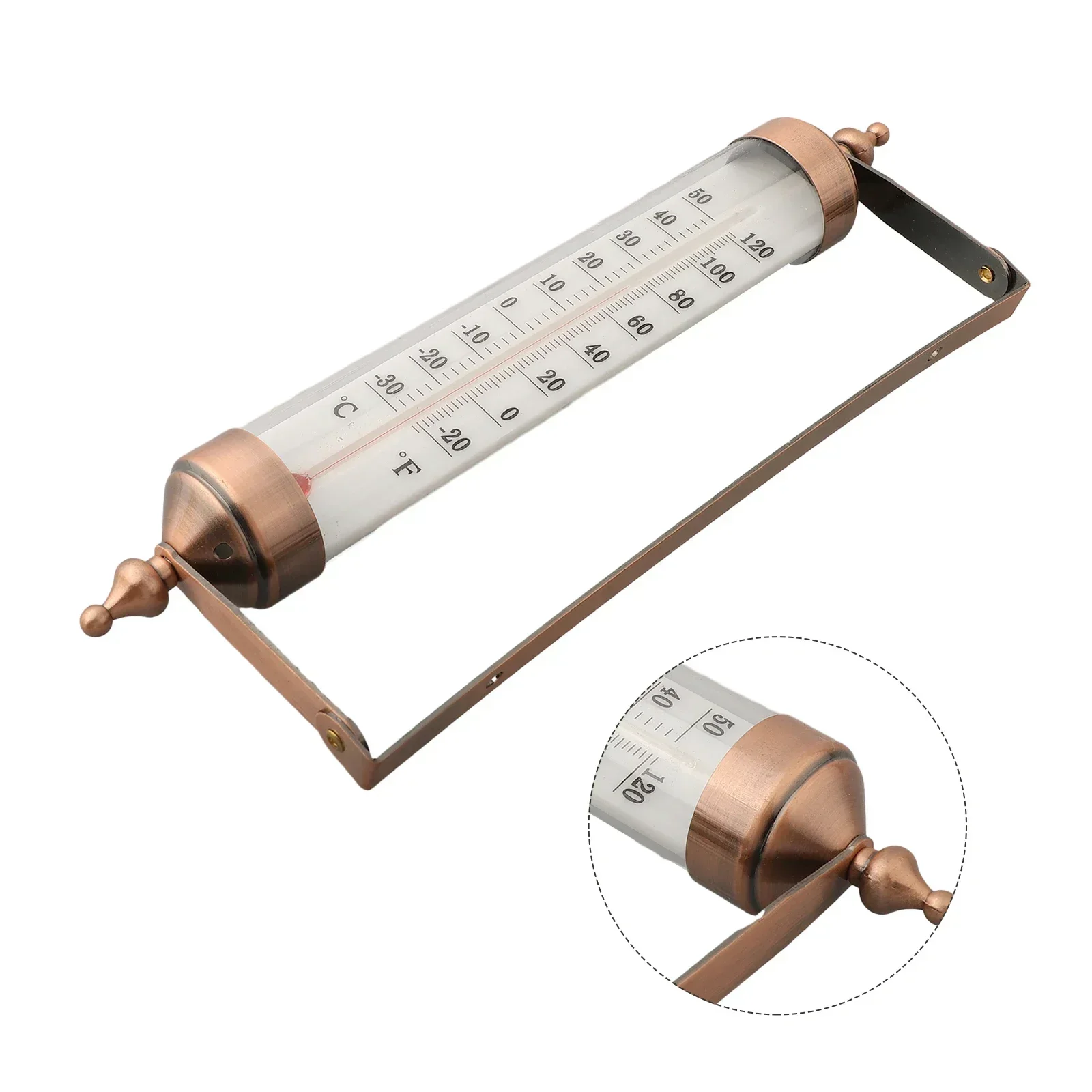 Color As Shown In The Picture Indoor Thermometer Corrosion-resistant Fahrenheit High-strength 10 Inch Celsius Metal