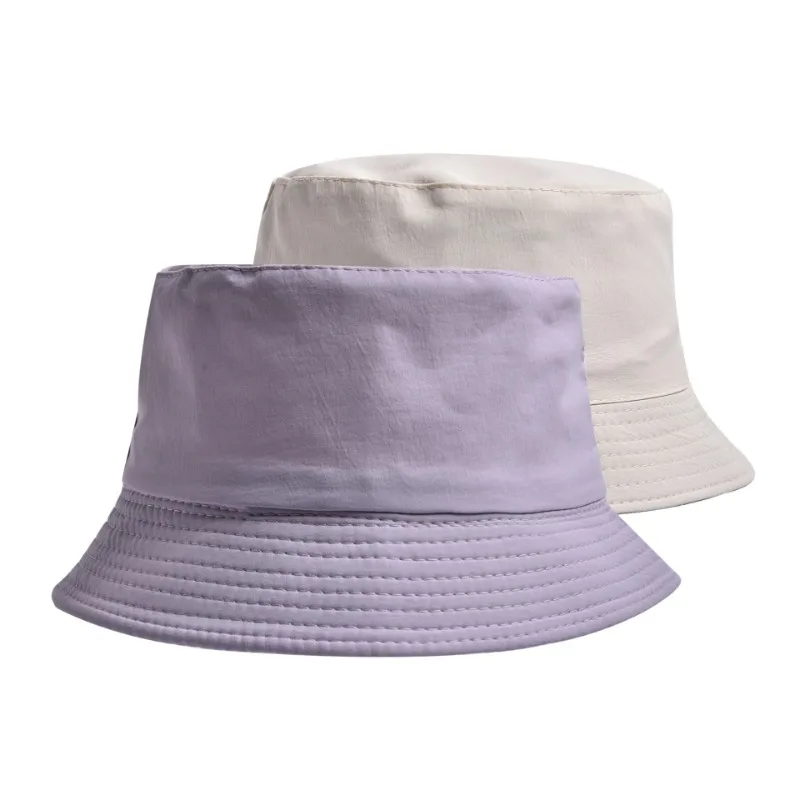 Custom Logo Children Double-sided Solid Color Bucket Hat Outdoor Shade Sun Protection Boys and Girls Foldable Panama Bob Cap