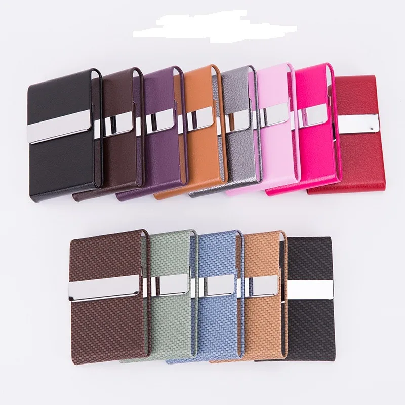 Multifunction Stainless Steel Cigarette Case PU Cigar Storage Box Tobacco Holder 1 PC Card Cases Smoking Accessories