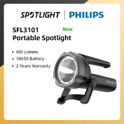 Philips SFL3101 Powerful Flashlight with USB Charging Rechargeable Lamp High Power LED Flashlights for Self Defense Camping