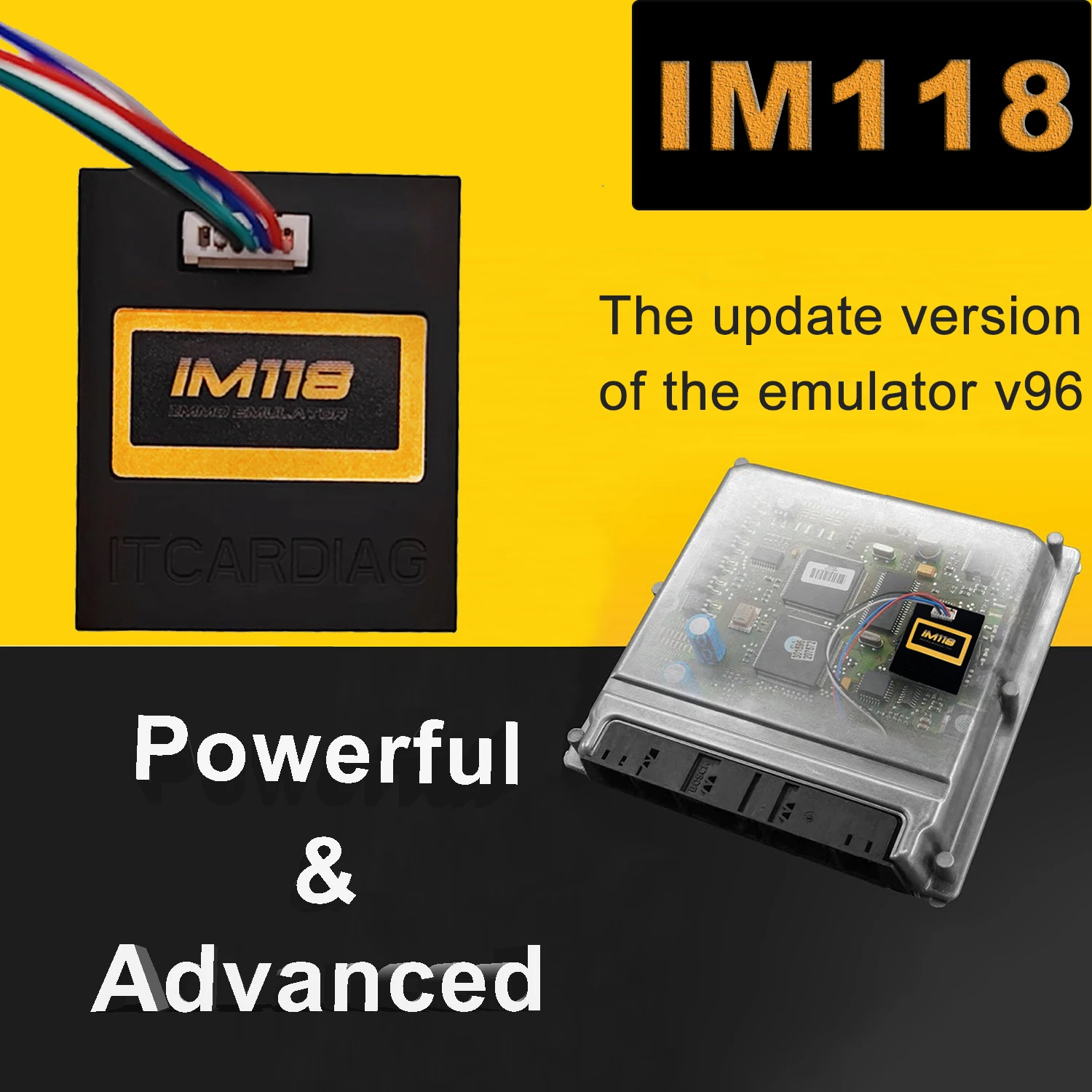 2023 ITCARDIAG IM118 Immo Off SQU Emulator For Ford Mazda 1995-2002 with PATS Module and 4C Key Transponder Immobilizer Emulador