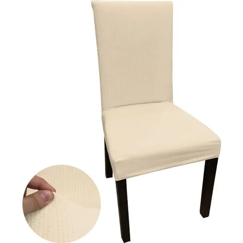 Pure Style 6'lı Set Bamboo Lycra Flexible Wheel Washable Chair Cover Chair Cover