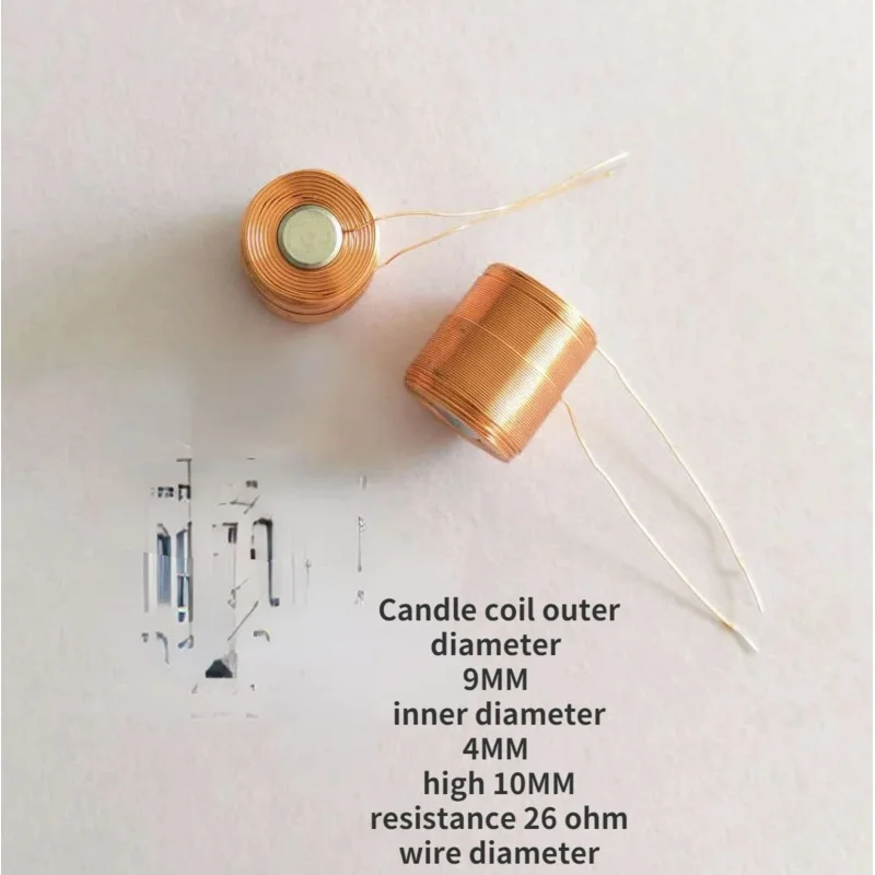 Candle Light Coil Outer Diameter 9MM * Height 10MM Inner Diameter 4MM with Iron Core Pure Copper Wire Miniatures Electromagnet