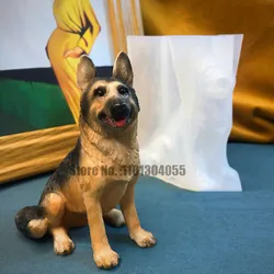German Shepherd Resin Silicone Mold Diy Drop Glue Epoxy Aroma Plaster Dog Anime Epoxy Mold DIY Shepherd Dog Car Ornament Resin