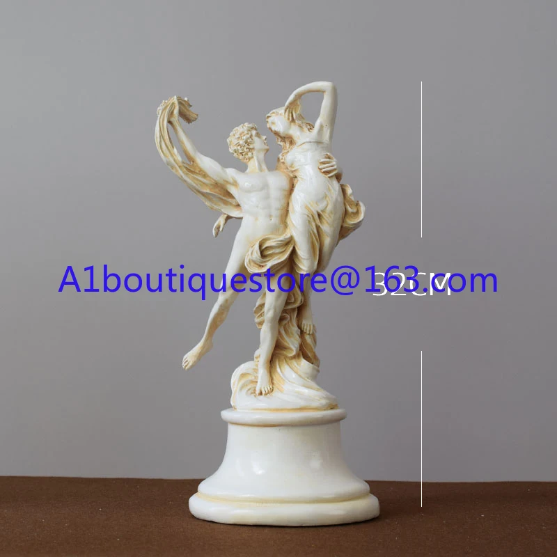 Mythological statue, winged angel, creative resin figure, couple sculpture, living room table decoration ornaments