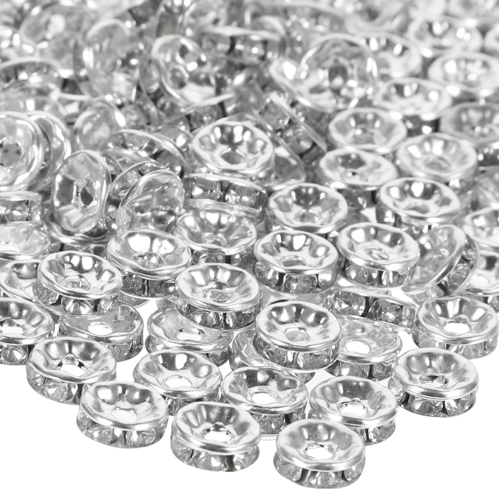 

200Pcs Round Glass Beads Jewelry Making Random Color Loose Beads DIY Earrings Necklace Craft Supplies Beading Kits