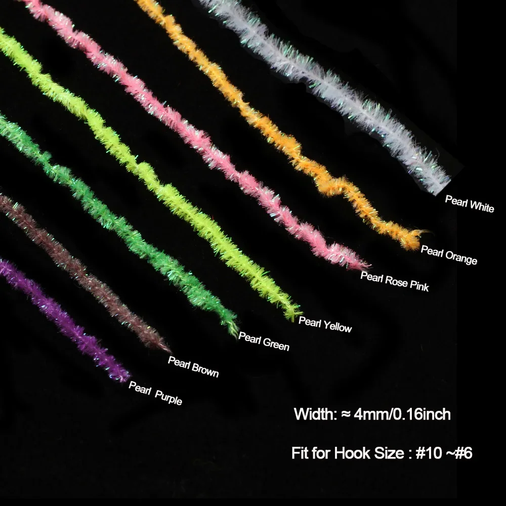 Material para atar moscas Vtwins - Chenilla de hielo, ninfas Bugger - imagen 3