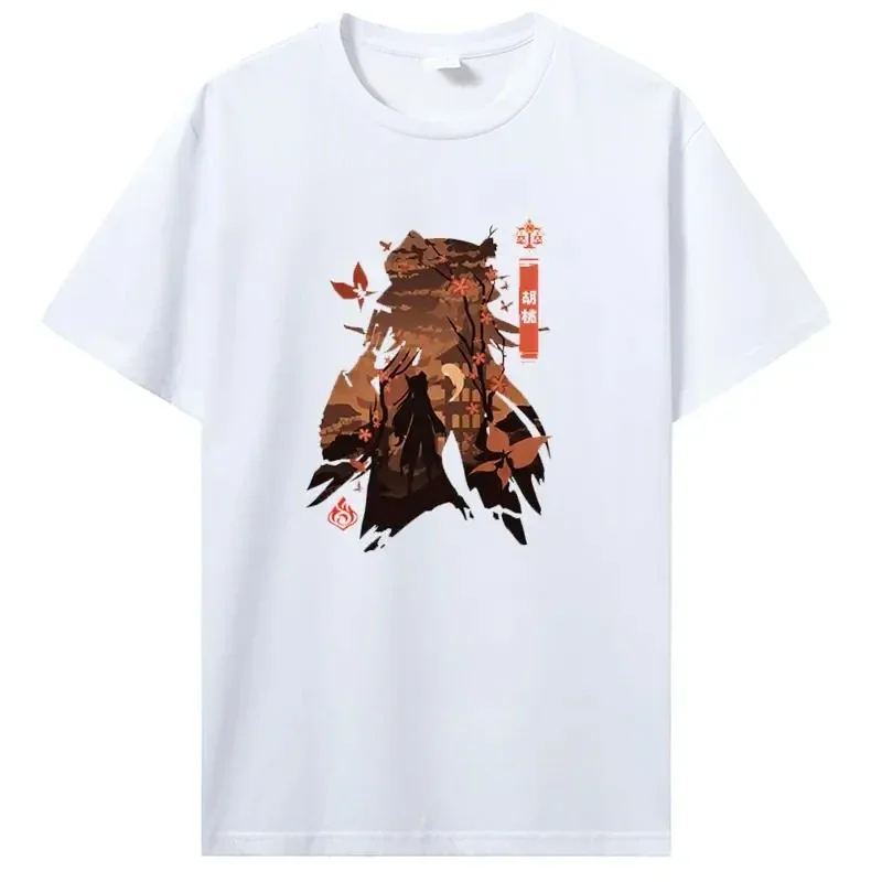 

Genshin Impact Hu Tao Women T-shirt Kawaii Cartoon Kaedehara Kazuha Short Sleeve T Shirts Funny Anime Graphic Y2k Clothing Top