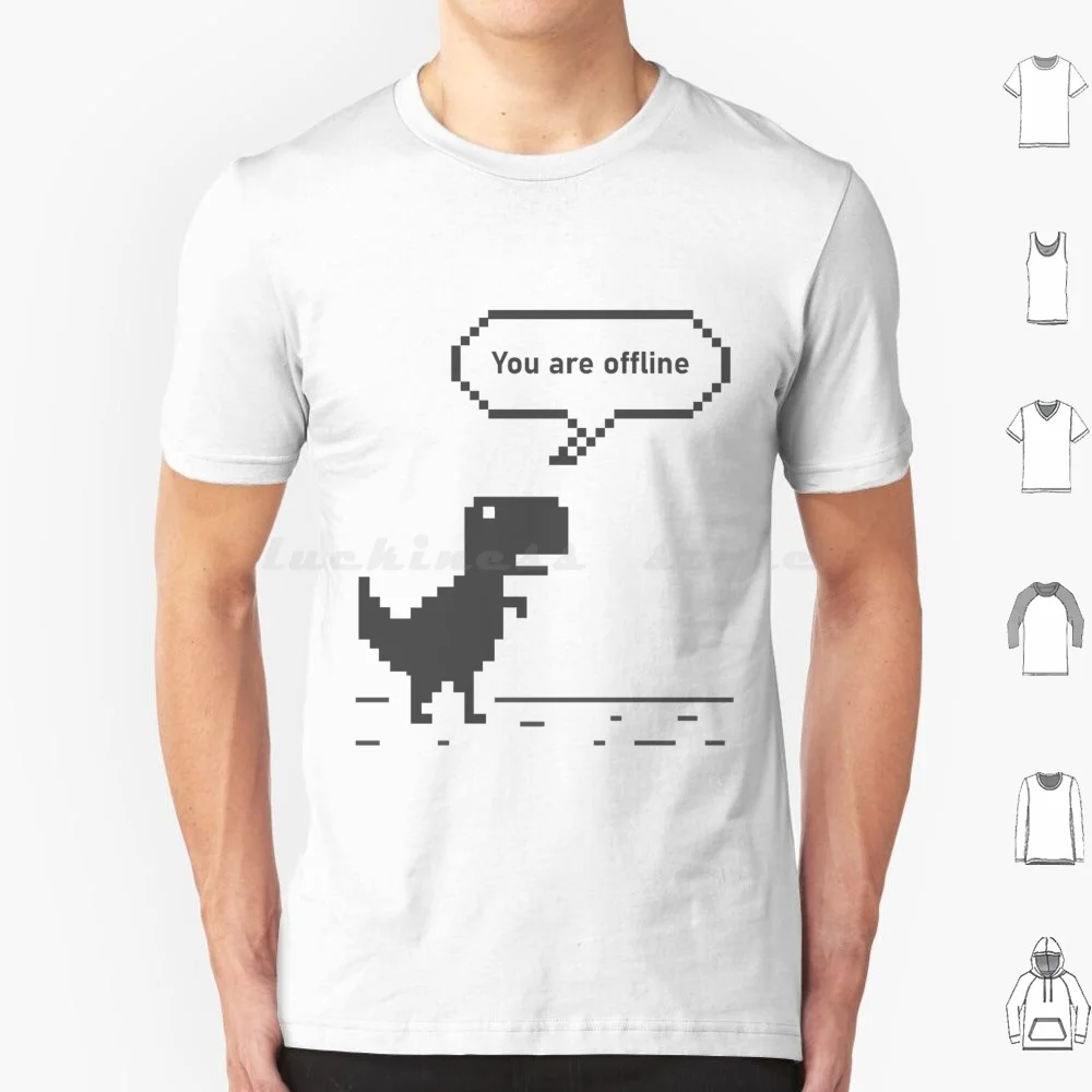 You Are Offline Chrome Dinosaur 8 Bit Dinosaur Chrome Developer Masks Stickers T Shirts Christmas Gift Thanksgiving Gift