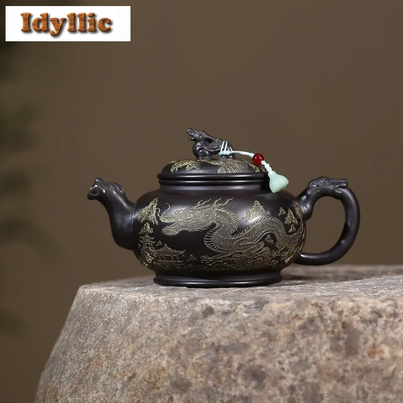 450ml-boutique-yixing-theieres-en-argile-violette-pot-fait-a-la-main-pierre-de-minerai-brut-jaune-boue-the-bouilloire-de-brassage-avec-infuseur-zisha-teaset-cha