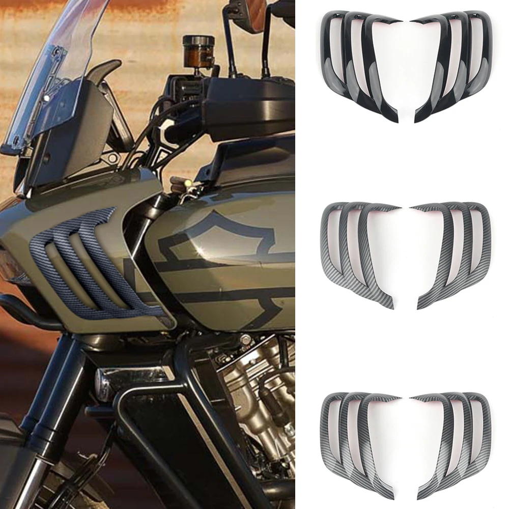 For Harley PAN AMERICA 1250 S PA1250S 2021 2022 2023 2024 Motorcycle Accessories Side Shark Gills Decoration Cover Kits Black