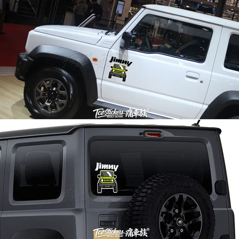 

Автомобильные наклейки, виниловые наклейки для заднего окна Suzuki Jimny, специальное индивидуальное креативное украшение, модифицированные светоотражающие наклейки на кузов автомобиля