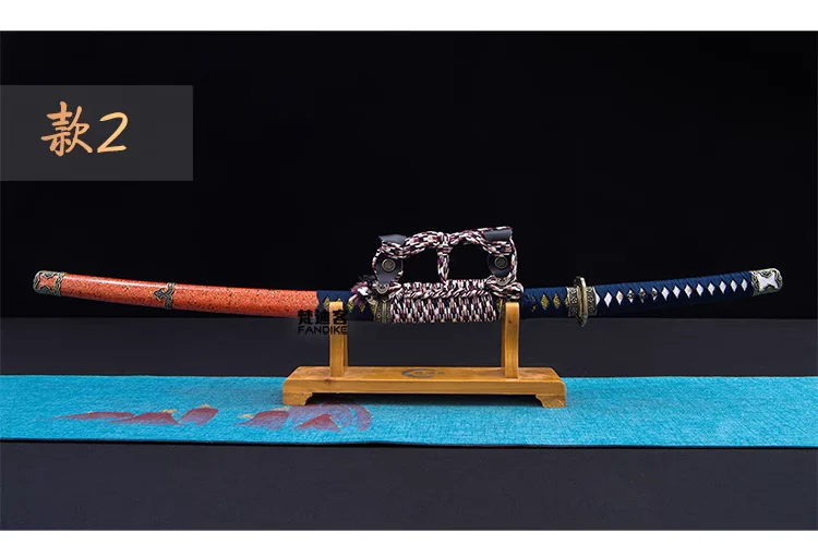 Japanese Samurai Katana Tachi Sword, Top Quality Solid Wenge Wood Blade, Copper/Alloy Fittings, Unsharp