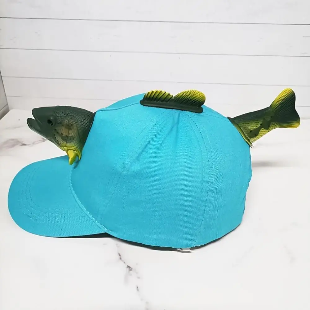 Novelty Holiday Headwear Fish Baseball Hat Parent Child Performance Fishing Cap Casual Funny Party Fish Hat Men Women
