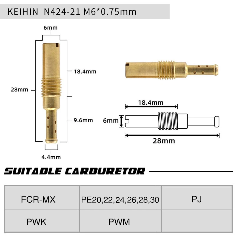 ZSDTRP 10 stücke Motorrad Vergaser M5 Wichtigsten Jets Langsam Pilot Jets Für Keihin PWK BD CRS FCR PD PE PJ PWM carb Teile – Detail 5