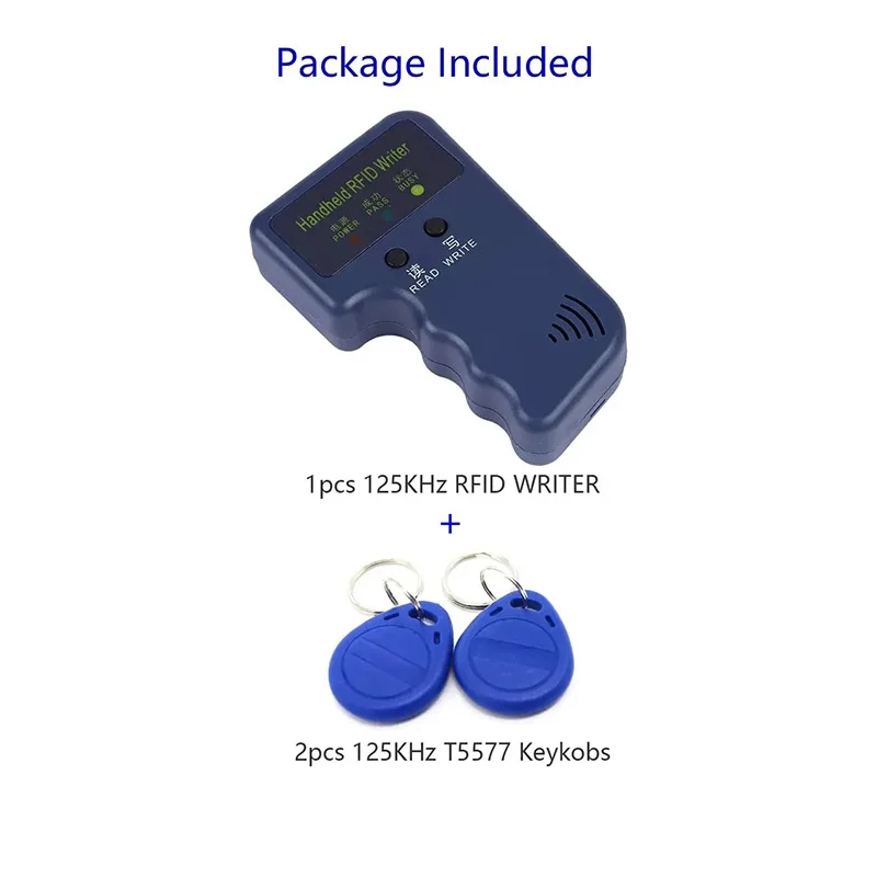 Imagem -06 - Repetitivo Handheld id Card Writer Copiadora Duplicadora Programador Keyfobs Regraváveis Tags Copy Machine Em4100 5200 Rfid 125khz