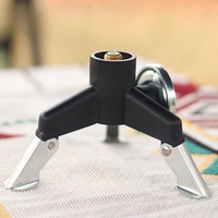 Camping Gas Stove Adapter Connector Portable Folding Tank Tripod Stand Stainless Steel Outdoor Hiking Backpacking Cooking Gear