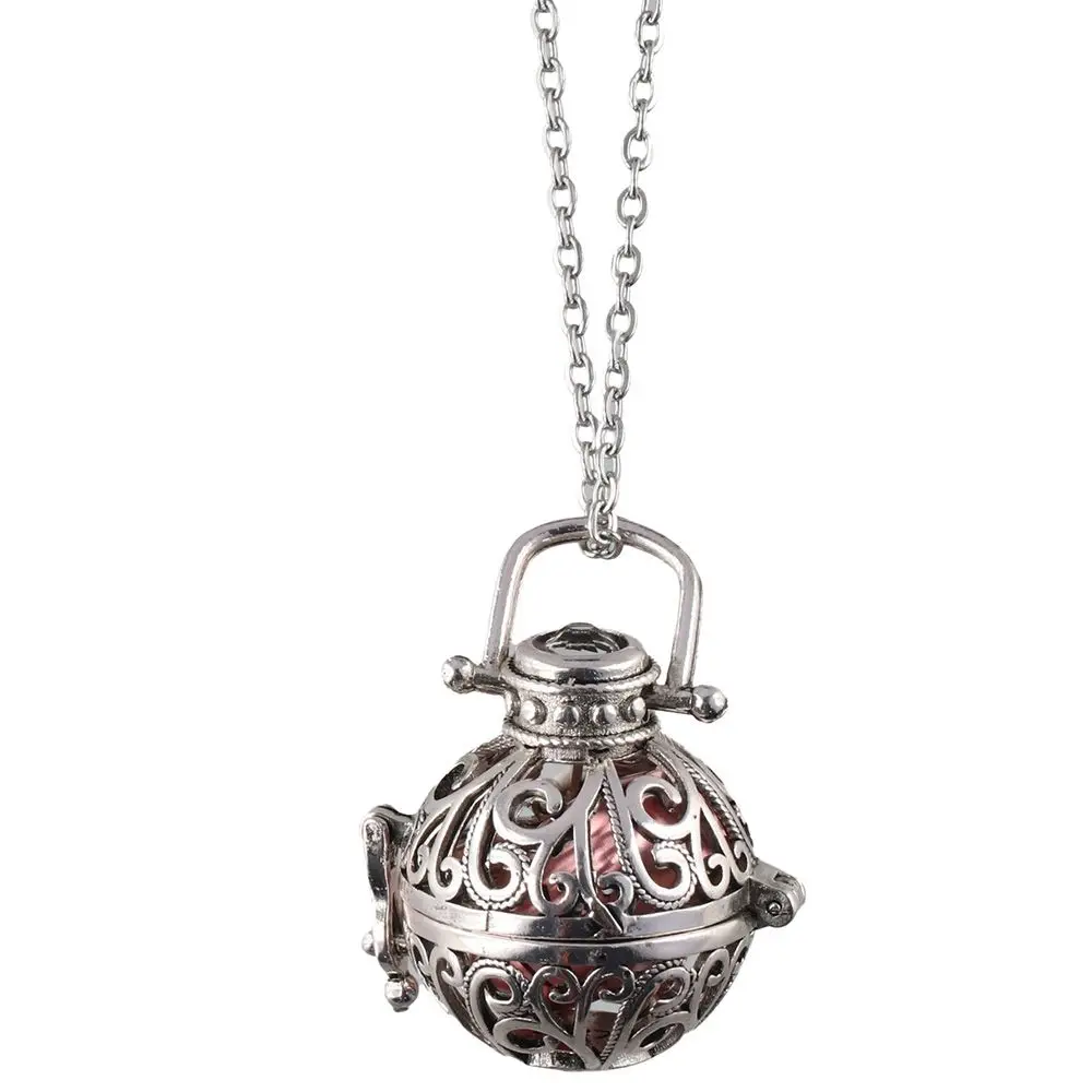 Keepsake Cremation Jewelry-Vintage Hollow Flower Urn Necklace for Ashes, Forever in my heart Memorial Locket Pendant Jar