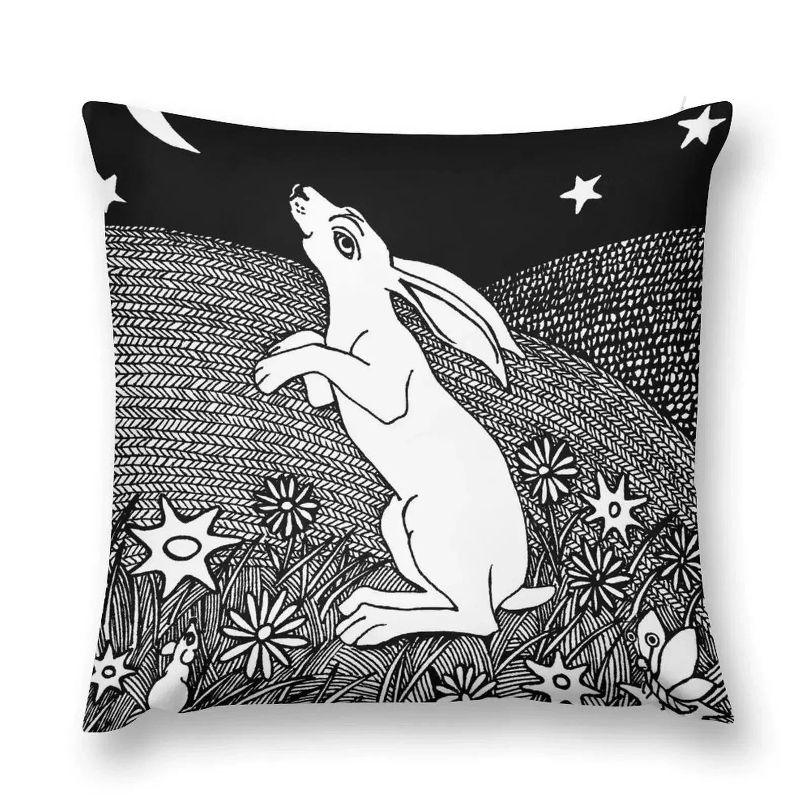 

Moon Hare Throw Pillow New year christmas pillow case autumn pillowcase pillow