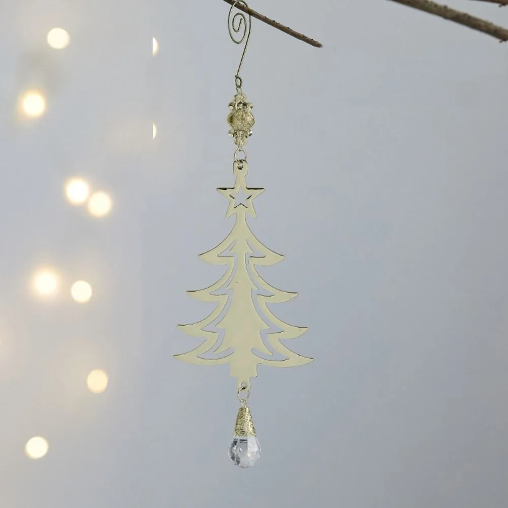 

Iron 3D Christmas Snowflakes Pendant Three-dimensional Glitter Christmas Tree Hanging Ornaments Plating Gold/Silver Reusable