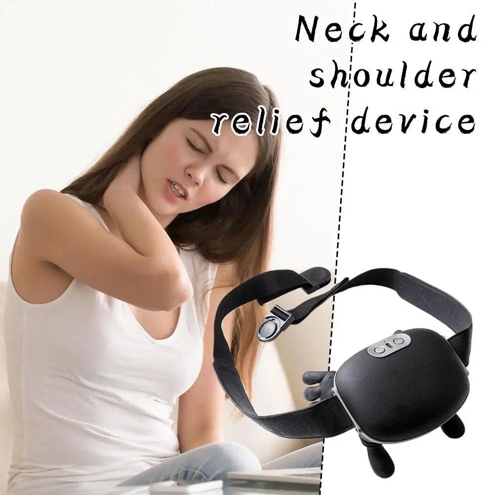 

Electric Massager Neck Shoulder Shiatsu Kneading Heat Function Portable Rechargeable Pain Relief Muscle Relaxation Device Gift