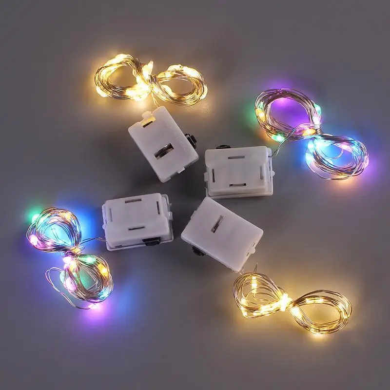 5 Pcs Battery Operated LED Fairy Lights Copper Wire Bright For Wedding Party Home Decoration