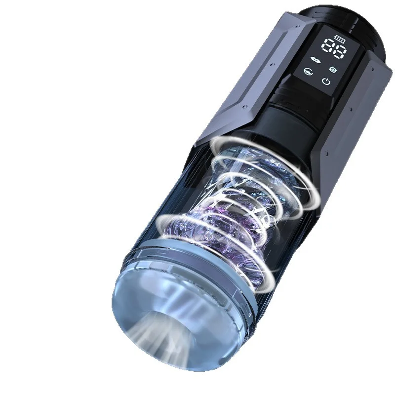 IPX7 LED التلقائي ذكر الاستمناء كأس 7 مص الدورية لعق الصدر وسائط جيب كس الضارب اللسان الجنس لعب للرجال
