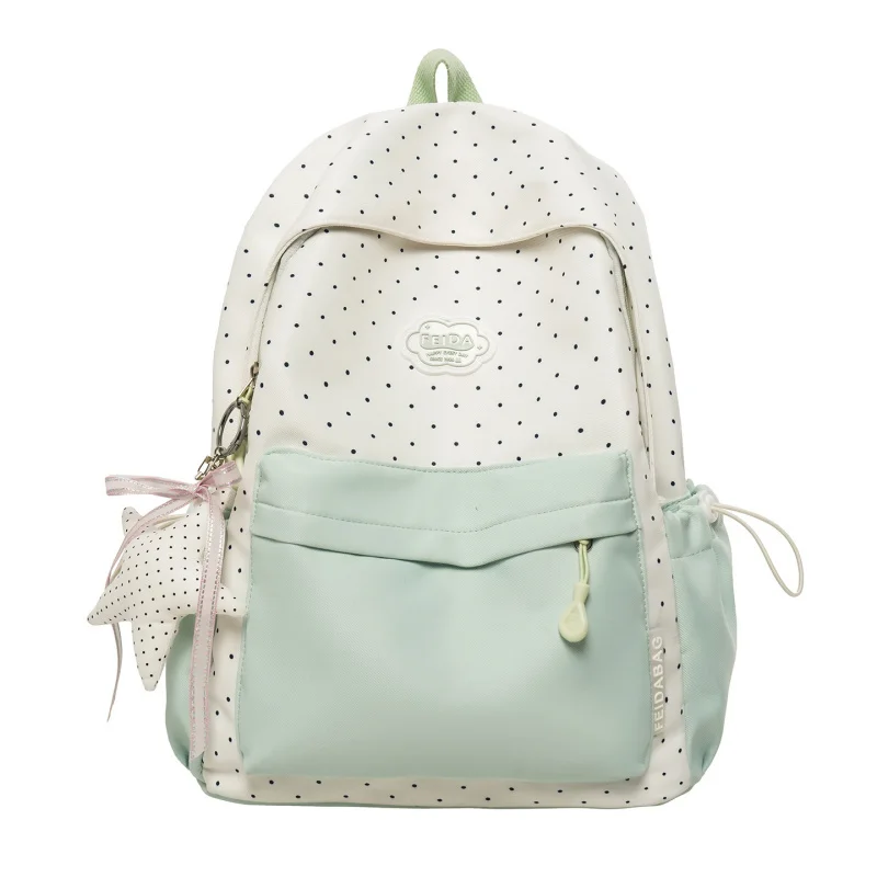 Ransel Sekolah Gaya Korea untuk Anak Perempuan Junior, Ringan, Kapasitas Besar, Tas Buku Kampus Modis, Ransel Perjalanan Kasual