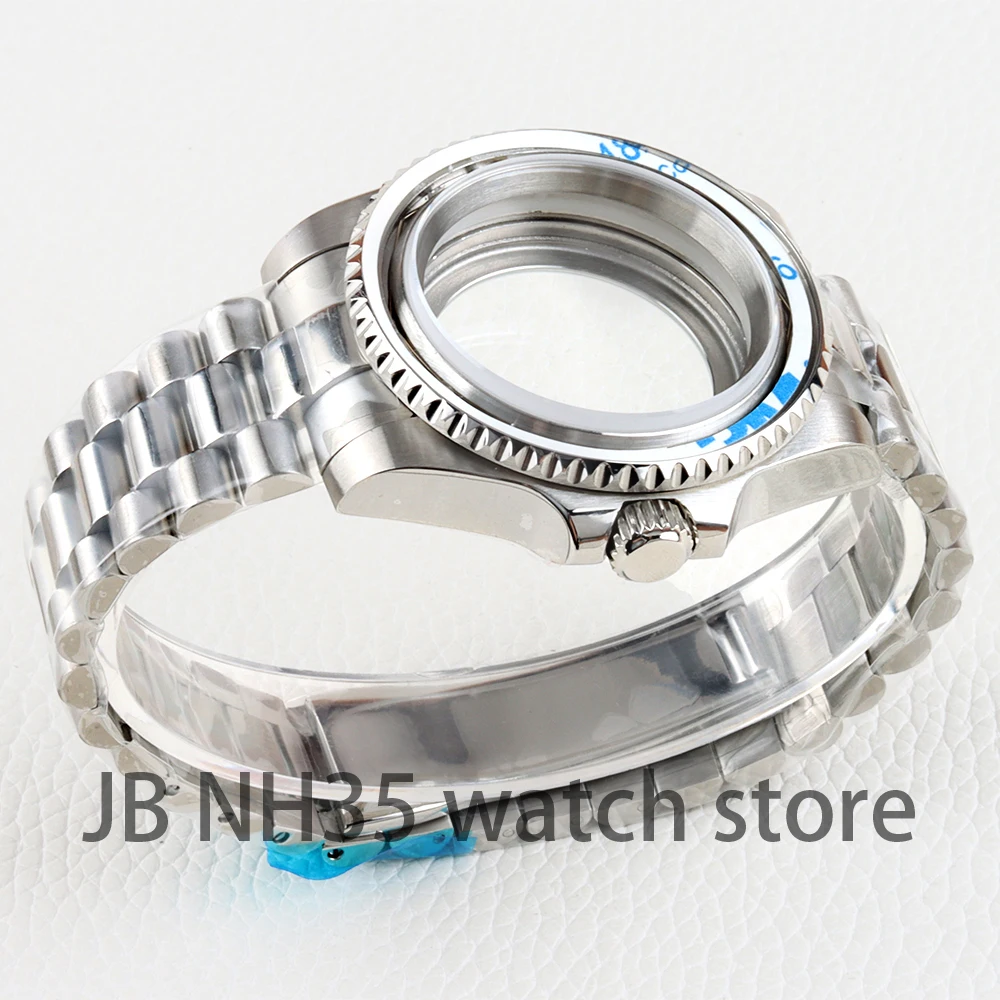 40mm NH35 Watch Case for Seiko NH34 NH35 NH36 movement 28.5mm Dial SUB Case Stainless steel Bracelet Sapphire Glass Waterproof
