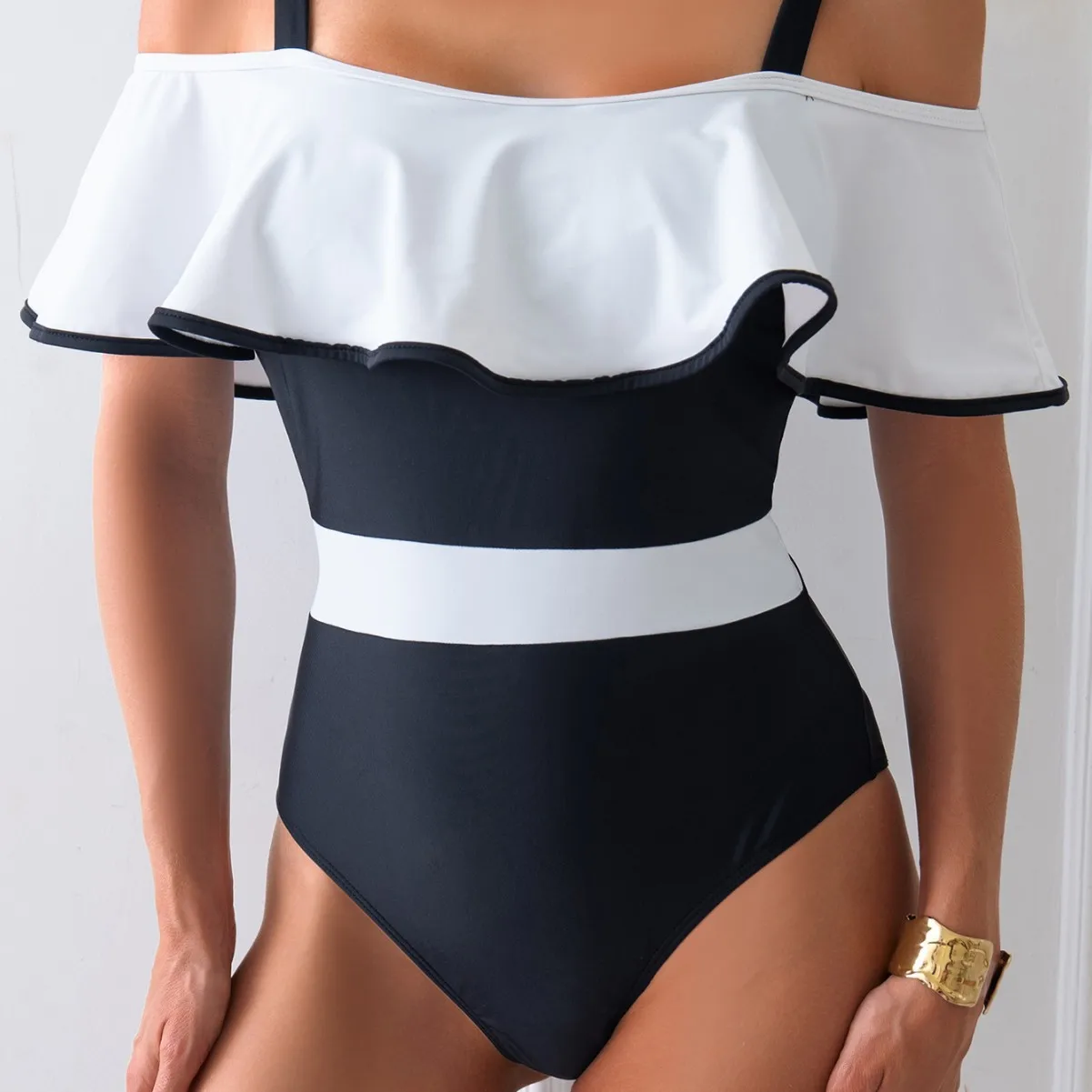 

Новинка 2025 года, цельный купальник с рюшами, женский купальник-бикини, женский купальник, купальный костюм, бразильское монокини, пляжная одежда