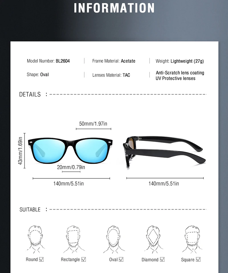 CRIXALIS Polarisierte Sonnenbrille für Herren, Retro-Spiegelbrille, für Herren, zum Fahren, Vintage, Reisen, Angeln, klassische Sonnenbrille für Damen, 400 – Detail 6