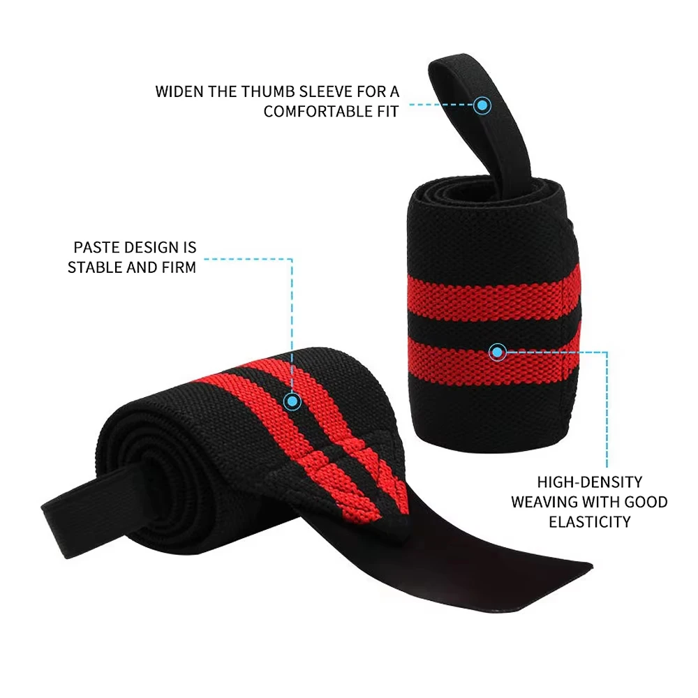 Weight Lifting Wrist Wraps Adjustable Elastic Wrist Support Straps Breathable Wrist Brace for Gym  Weight Training Men Women