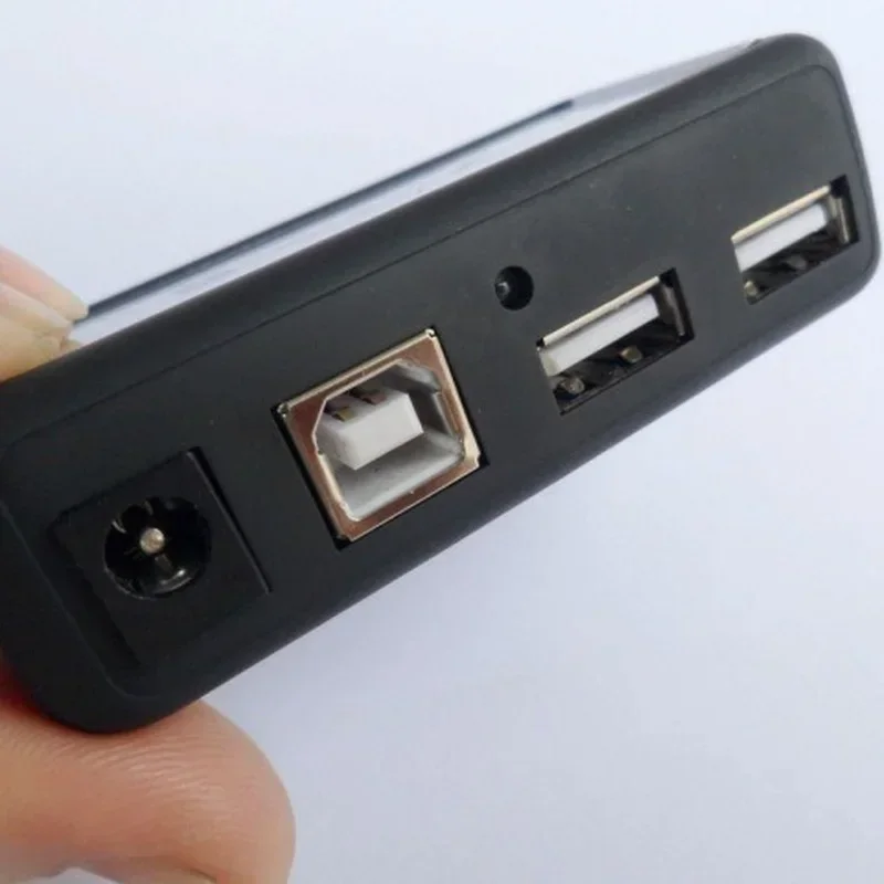 7 портов, вертикальный концентратор USB 2.0, мульти-сплиттер с адаптером питания для ПК, компьютерные аксессуары, вилка европейского/американского стандарта, 480 Мбит/с