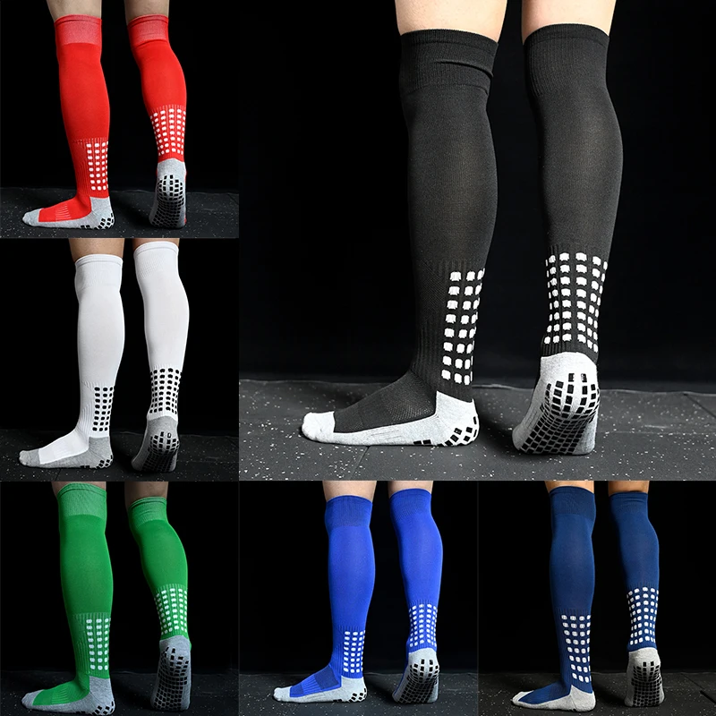 2023 Soccer 2Pairs/Set Non-Slip New Men Socks Breathable Knee High Towel Bottom Cycling Hiking Sports Training Long Football Soc