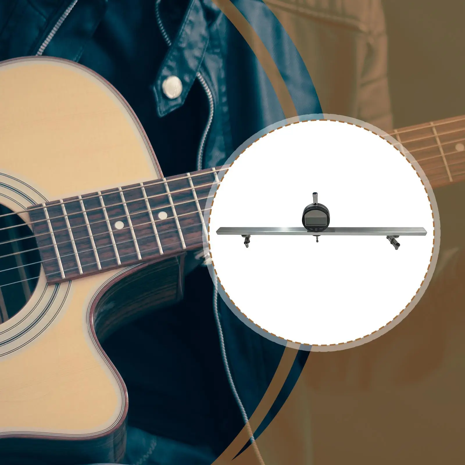 

Инструмент для измерения изгиба грифа, точный многофункциональный измеритель высоты бриджа, измеритель изгиба грифа для электрогитар