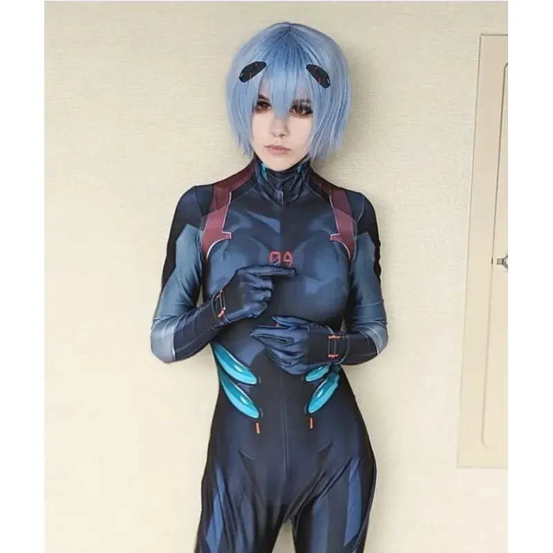 Halloween Anime Plugsuit Costume Cosplay Ayanami Rei Zentai Tuta Tute Cosplay Vestito da festa Donne Adulti Bambini