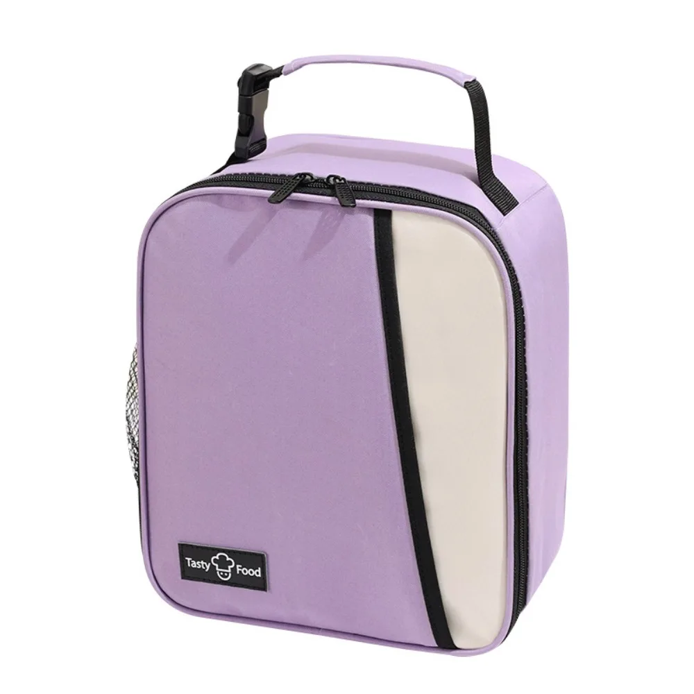 Portable Vertical Meal Bag Thermal Bag Outdoor Picnic Travel Cooler Warm Box Storage Bag Student Lunch Bag Breakfast Organizer