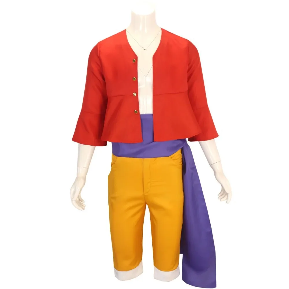 زي القرد D لوفي أنيمي: قطعة واحدة فانو كونتري أونيغاشيما كوسبلاي - أزياء تنكرية للملابس الرجالية