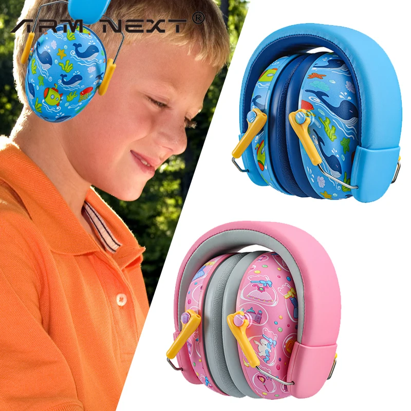 Anti-noise Earmuffs Child Ear Protector Hearing Sleeping Headphones Tactical Headset Cartoon ABS For Children Noise Reduction