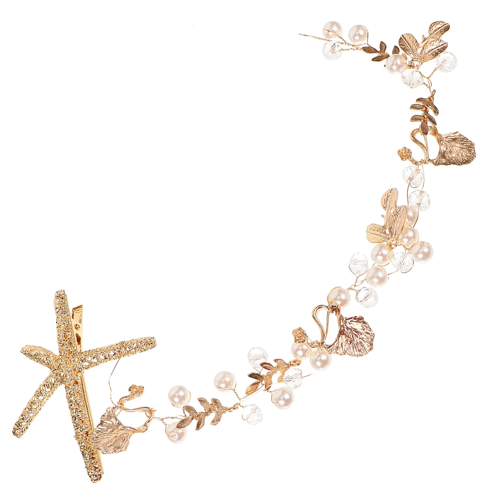 

Hair Accessories Starfish Headband Women Alloy Sea Hairband Unique Golden Crown Women's