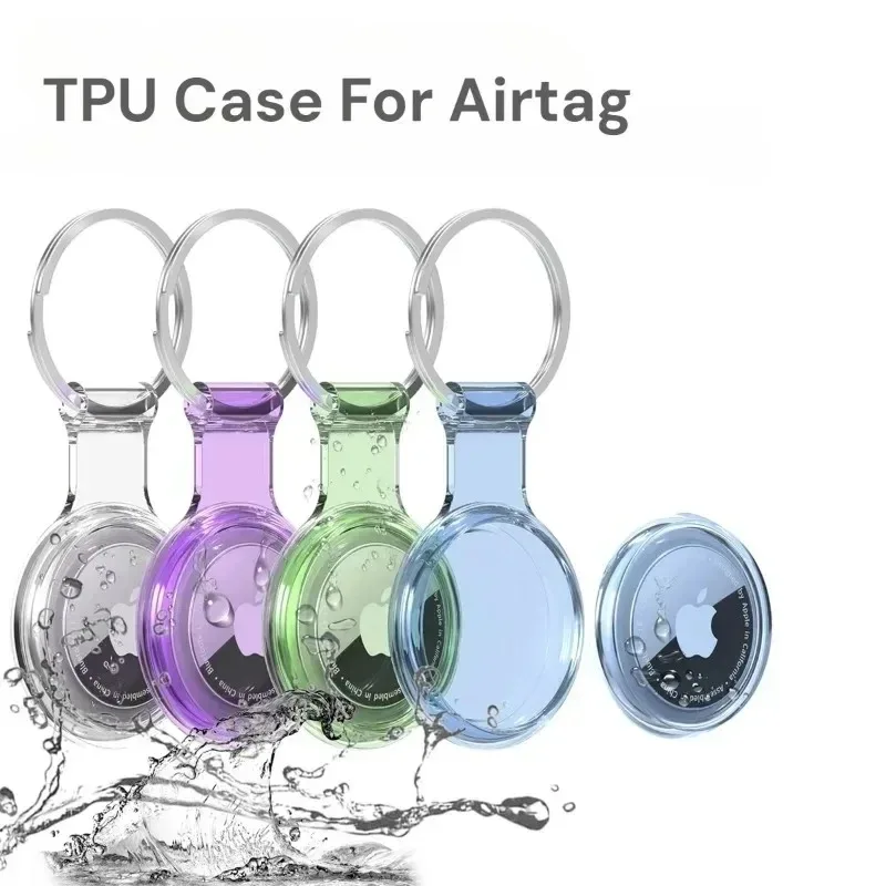 

1PCS Soft Case Holder for Apple AirtagW Aterproof Anti-lost Keychain Holder Air Tag Protective Full Cover Dog Cat Pet Collar