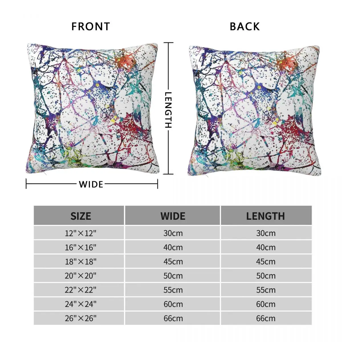 Human Neural Network Square Pillowcase Polyester Linen Velvet Pattern Zip Decorative Throw Pillow Case Room Cushion Cover